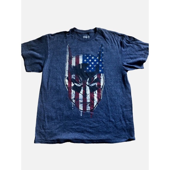 DC Comics Other - BATMAN T-Shirt Tee Shirt American Flag Men’s Size Large DC Comics Blue